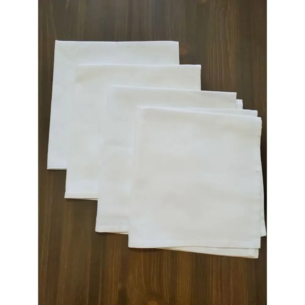 Cloth Napkins Set of 4 White 19.5